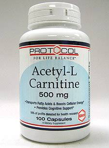Acetyl L Carnitine 500 mg 100 caps