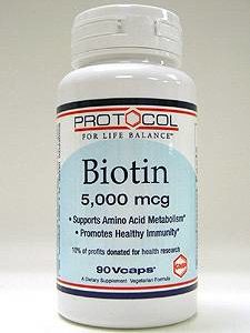 Biotin 5000mcg, 90 caps